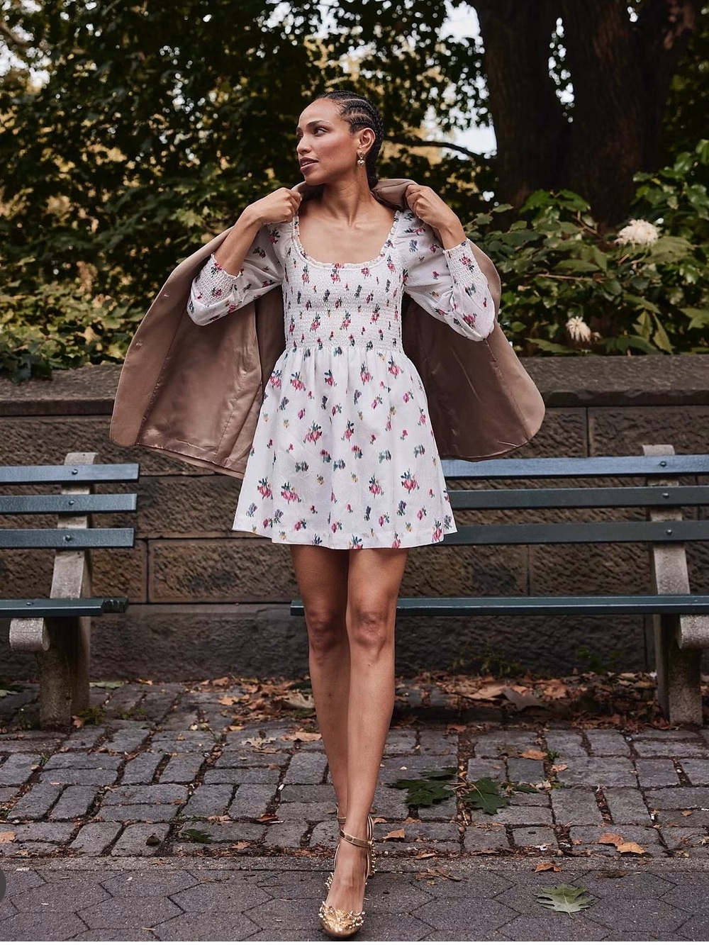 Hill House Home Norah Nap Dress in Ivory Ikat Size S